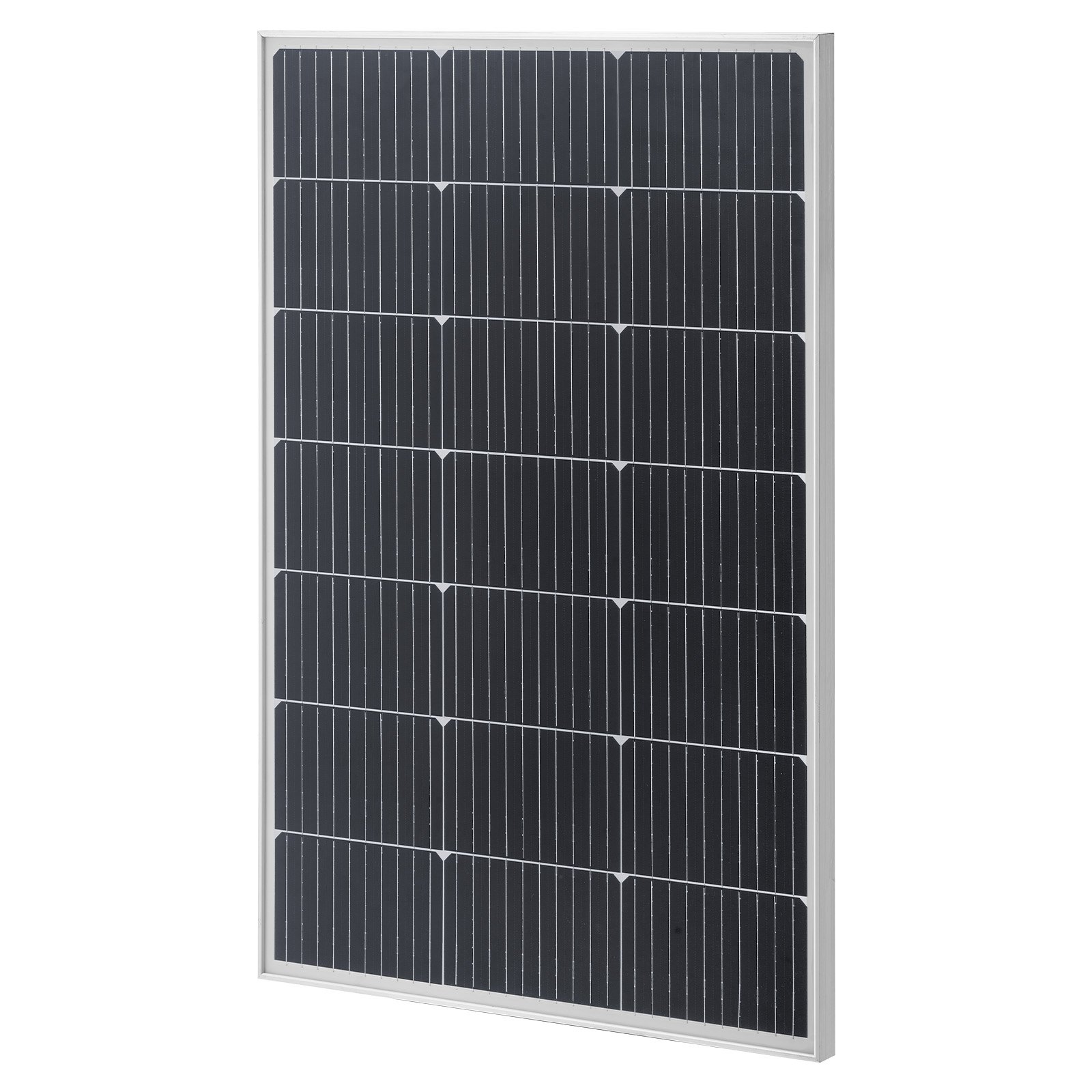 Monokrystaliczne panele słoneczne VEVOR o mocy 100 W, moduł fotowoltaiczny z mocą wyjściową MC4 i aluminiową ramą, wodoodporny panel słoneczny IP65, niezależna od sieci elektrownia balkonowa do samochodów, łodzi, kamperów i płaskich dachów