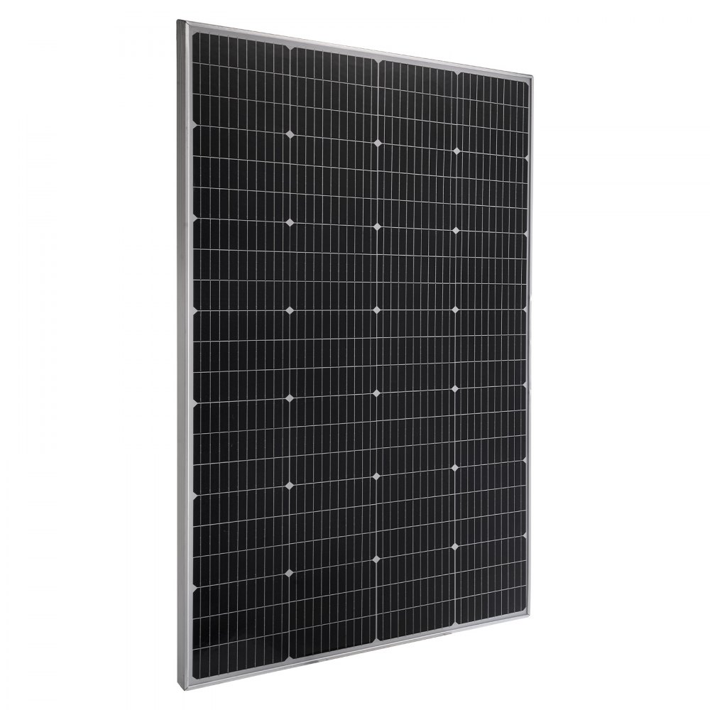 Monokrystaliczne moduły słoneczne VEVOR 200 W, panel słoneczny z mocą wyjściową MC4 i aluminiową ramą, wodoodporny moduł fotowoltaiczny IP65, niezależna od sieci elektrownia balkonowa do samochodów, łodzi, kamperów i płaskich dachów