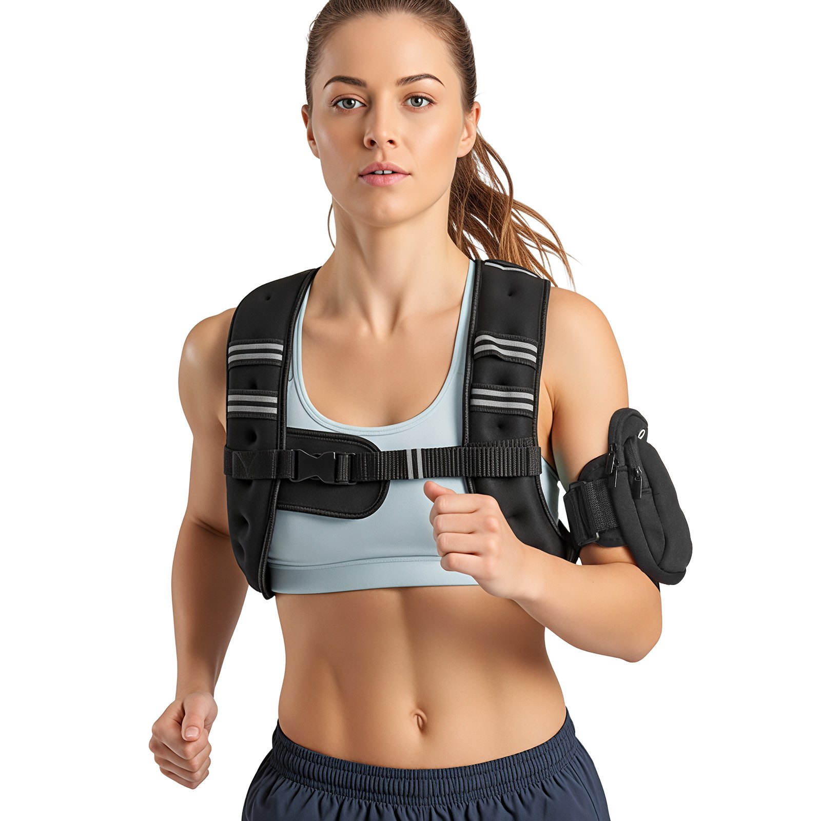 Kamizelka treningowa VEVOR 4,67 kg z odblaskowymi paskami, regulowaną klamrą i praktycznymi kieszeniami do przechowywania, kamizelka fitness do treningu siłowego, biegania, joggingu, fitnessu i budowania mięśni