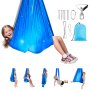VEVOR Sensory Swing, Double-Layer Fabric Sensorys Hammock, Indoor & Outdoor Sensory Swing with 360° Swivel Hanger, O-Sling, Holds up to 136.07 kg, Adjustable Aerial Yoga, Hanging Swings for Kids
