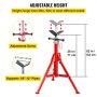 VEVOR Ręczny stojak na rurę V-Head 4500lbs Składane nogi 71-132cm Heavy-duty