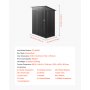 VEVOR 1533 x 876 x 1815 mm Metal Garden Shed, Storage Building with Lockable Door & 2 Louver Vents, Sloped Roof Metal Outdoor Storage Shed, Tool Sheds Outdoor Storage for Backyard, Garden, Patio