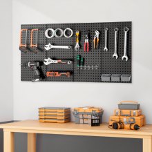 VEVOR 4x narzędzie do ścian perforowanych narzędzie do ścian perforowana ściana pegboard organizer ścienny 61x30cm