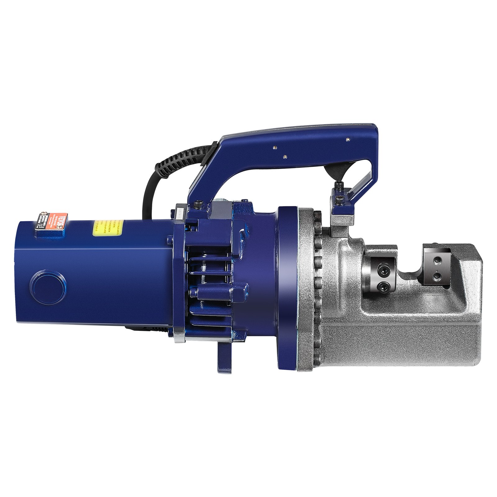 Elektryczno-hydrauliczna przecinarka do prętów VEVOR, przecinarka do prętów zbrojeniowych o mocy 1700 W, tnie pręty zbrojeniowe o średnicy do 5–25 mm w 4 sekundy, przecinarka do prętów zbrojeniowych z walizką narzędziową i oliwiarką, czarno-niebieska