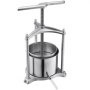 VEVOR Fruit Wine Press, 1.6 Gallon/6L, Stainless Steel Manual Juice Maker with Powerful T-Shaped Handle, Juice Making for Apple/Grape/Orange/Berry, Cheese/Tincture/Herbal Press, for Kitchen Home