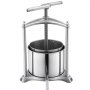 VEVOR Fruit Wine Press, 1.6 Gallon/6L, Stainless Steel Manual Juice Maker with Powerful T-Shaped Handle, Juice Making for Apple/Grape/Orange/Berry, Cheese/Tincture/Herbal Press, for Kitchen Home