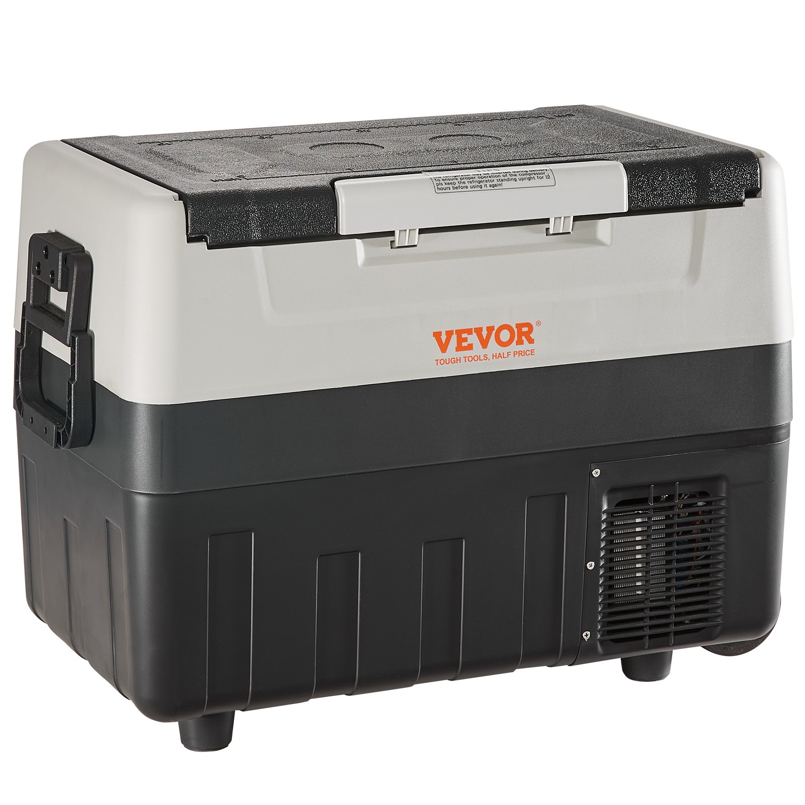Lodówka turystyczna VEVOR 35 l, elektryczna lodówka turystyczna 12/24 V, zwijana, 2 w 1, dwustrefowa, kompresor do lodówki samochodowej, utrzymujący ciepło i chłód, 60 W, uchwyt, łódź, ciężarówka, mobilna, szara