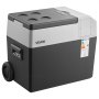 Lodówka samochodowa VEVOR Compressor 40L z uchwytem, ​​sterowaniem za pomocą aplikacji i kółkami, 12 V/24 V DC, 100–240 V AC, od -22°C do 10°C, elektryczna zamrażarka do ciężarówek, vanów, kamperów, SUV-ów i pojazdów kempingowych