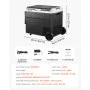 Lodówka elektryczna kompresorowa VEVOR 60L, przenośna lodówka samochodowa 12/24 V DC i 100-240 V AC z kółkami i uchwytem, ​​zamrażarka do -20°C, mini lodówka do samochodu, kampera, ciężarówki, na kemping i na zewnątrz
