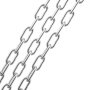 VEVOR stainless steel chain, 5.1 mm x 30.48 m, 500 kg working load, metal chain with two quick links, galvanized carbon steel link chain for towing, hanging, camping, and pet towing