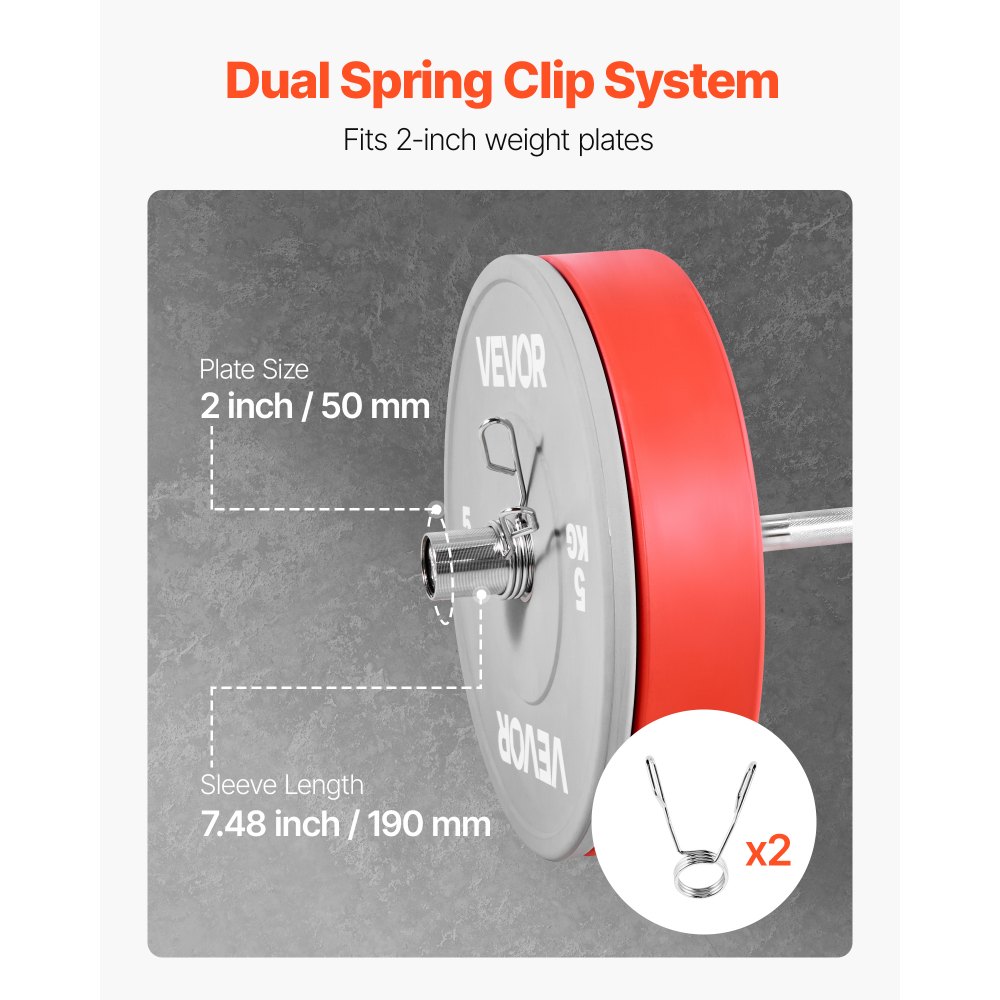 Sztanga VEVOR chromowana, drążek do podciągania 120 cm z żebrowaną rączką do ćwiczeń siłowych, podnoszenia ciężarów, przysiadów, martwego ciągu, wyciskania na ławce, sztanga na talerze o średnicy 5 cm i udźwigu 227 kg