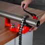 Imadło łańcuchowe do rur VEVOR, zakres rur 6,35–152,4 mm, łańcuch o dużej wytrzymałości 710 mm i żeliwna podstawa, zacisk rurowy klasy przemysłowej do prac hydraulicznych, napraw samochodowych i obróbki metali