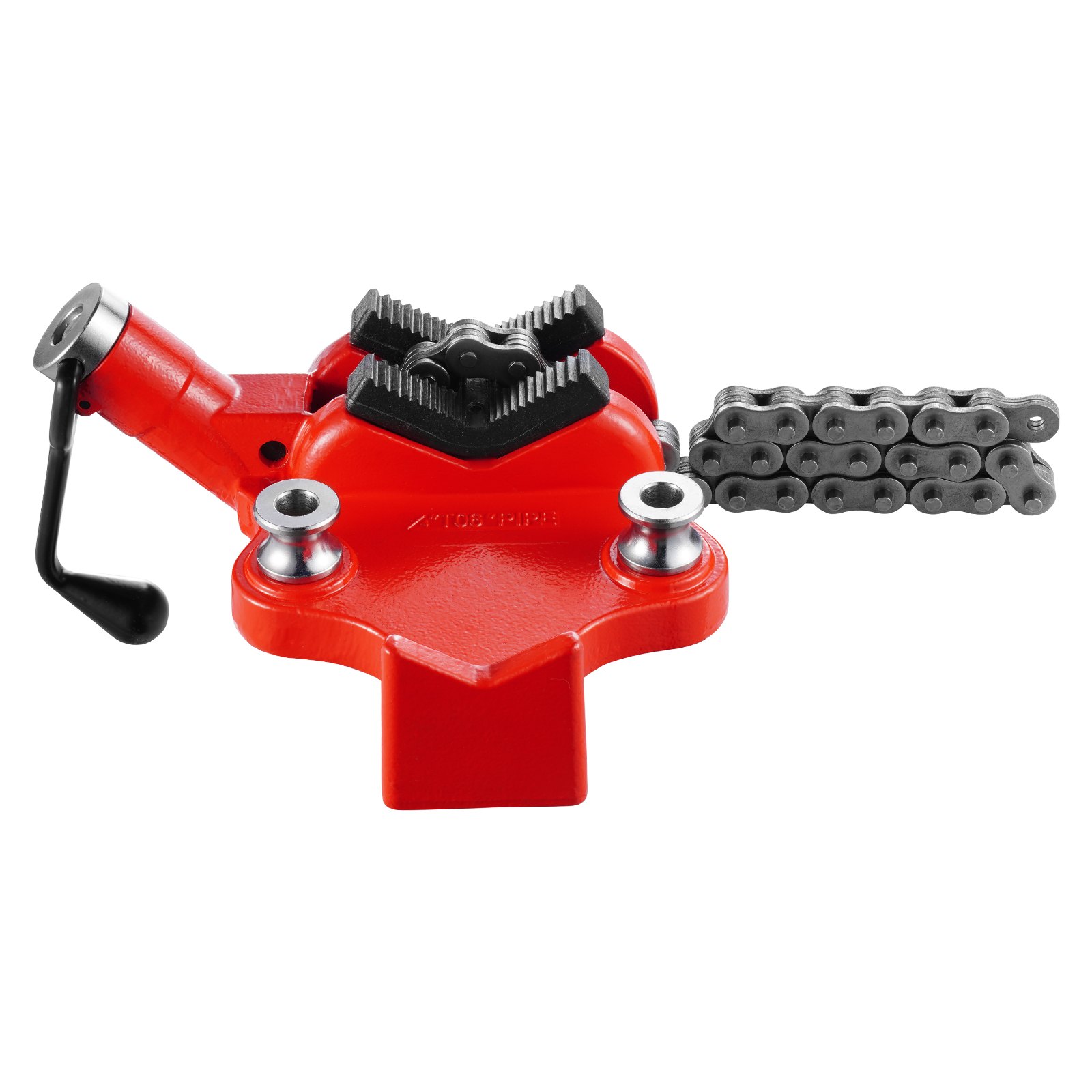 VEVOR Chain Pipe Vise, 6.35-152.4 mm Pipe Capacity, 710 mm Heavy Duty Chain and Cast Iron Base, Industrial Grade Pipe Clamping for Plumbing, Auto Repair, Metalworking