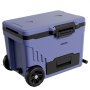 VEVOR Hard Cooler, 42.6 L Portable Rolling Cooler with Wheels, Leak-Resistant Coolbox Keeps Contents Cool for 48 Hours, Ice Retention Insulated Chests, Ultra-Light for Outdoor Picnics, Grill, Camping