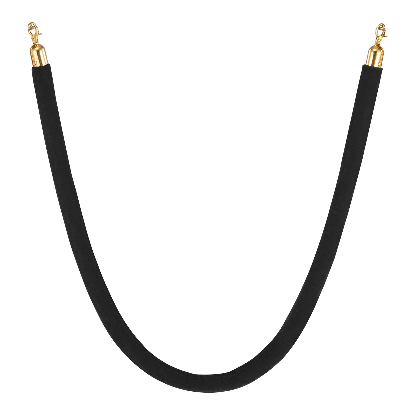 VEVOR 2 Pcs Black Velvet Stanchion Ropes, 1.5 m Crowd Control Stanchion Black Velvet Ropes with Gold Hooks, Post Queue Barrier Carpet Rope for Carpet Events Movie Theaters Grand Openings Hotels Party