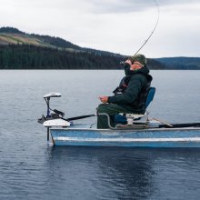 Silnik elektryczny zaburtowy VEVOR 25 kg 12 V, do łodzi trollingowych, wał 915 mm