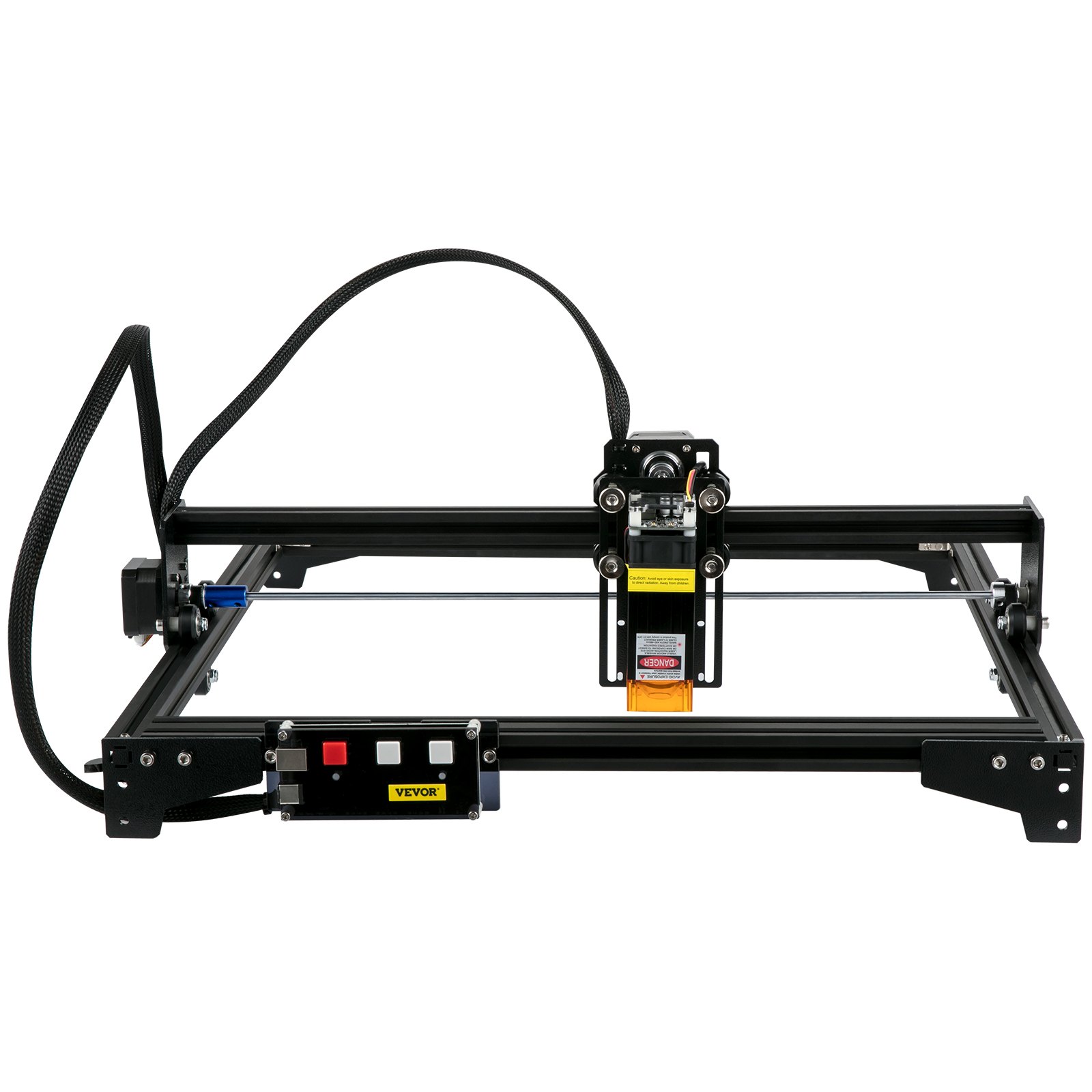 VEVOR Maszyna do Grawerowania Laserowego, Obszar Roboczy 410x400 mm Grawer Laserowy, Stop Aluminium Grawerowanie Frezowanie, 5,5W 6000mm/min Maszyna do Grawerowania do Papierze, Drewnie, Skórze, Akryl