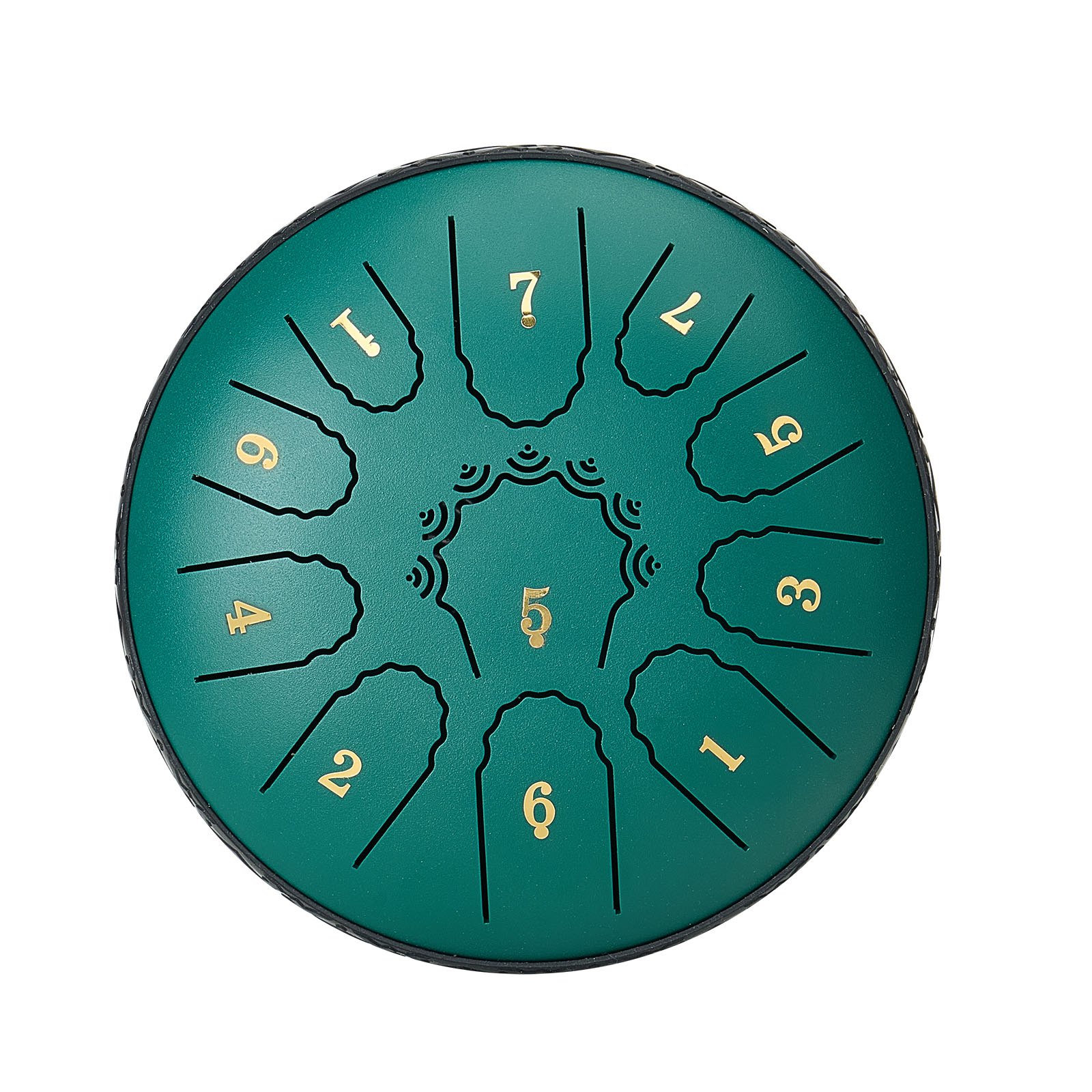 VEVOR Steel Tongue Drum, 16.5cm 11 Notes Rain Drum for Outside Garden, D Major Musical Drums with Music Book & Mallets, Percussion Instrument for Meditation Yoga Beginner Musical Education, Green