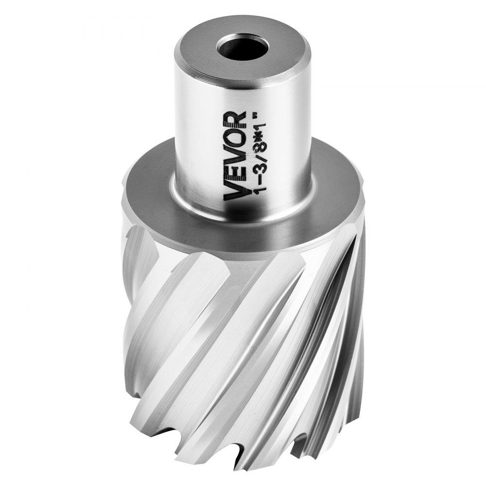 VEVOR Annular Cutter Set, 16 pcs Weldon Shank Mag Drill Bits Kit, 25.4 mm Cutting Depth, 11.11 mm to 34.92 mm Cutting Diameter, HSS, 14 Drill Bits with 2 Pilot Pins, Plastic Case, for Magnetic Drills