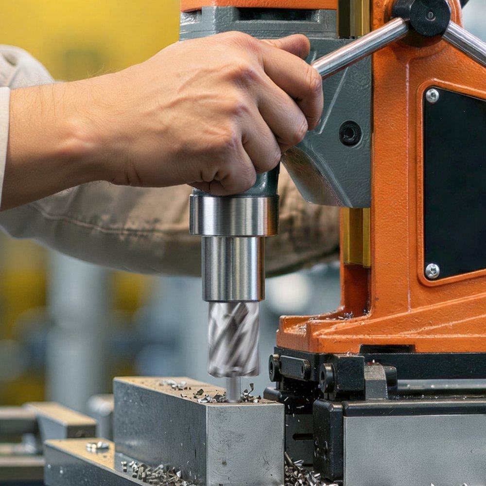 VEVOR Annular Cutter Set, 4 pcs Weldon Shank Mag Drill Bits Kit, 25.4 mm Cutting Depth, 25.4 mm Cutting Diameter, HSS, 2 Drill Bits with 2 Pilot Pins and Plastic Cases, for Magnetic Drills, Steel