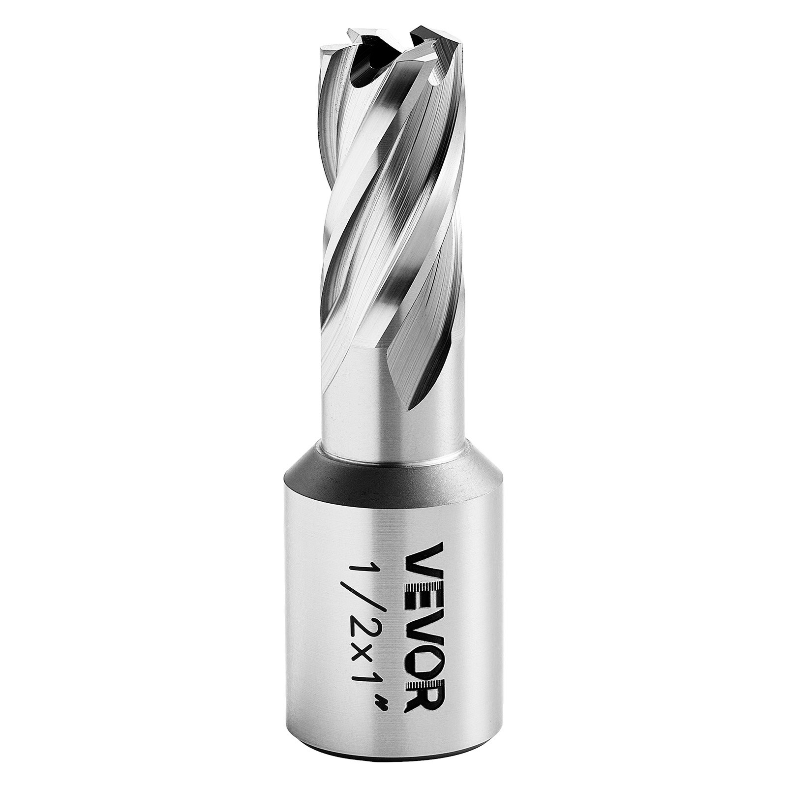 VEVOR Annular Cutter Set, 5 pcs Weldon Shank Mag Drill Bits Kit, 25.4 mm Cutting Depth, 12.7 / 15.87 / 25.4 mm Cutting Dia, HSS, 3 Drill Bits with 2 Pilot Pins and 3 Plastic Cases, for Magnetic Drills