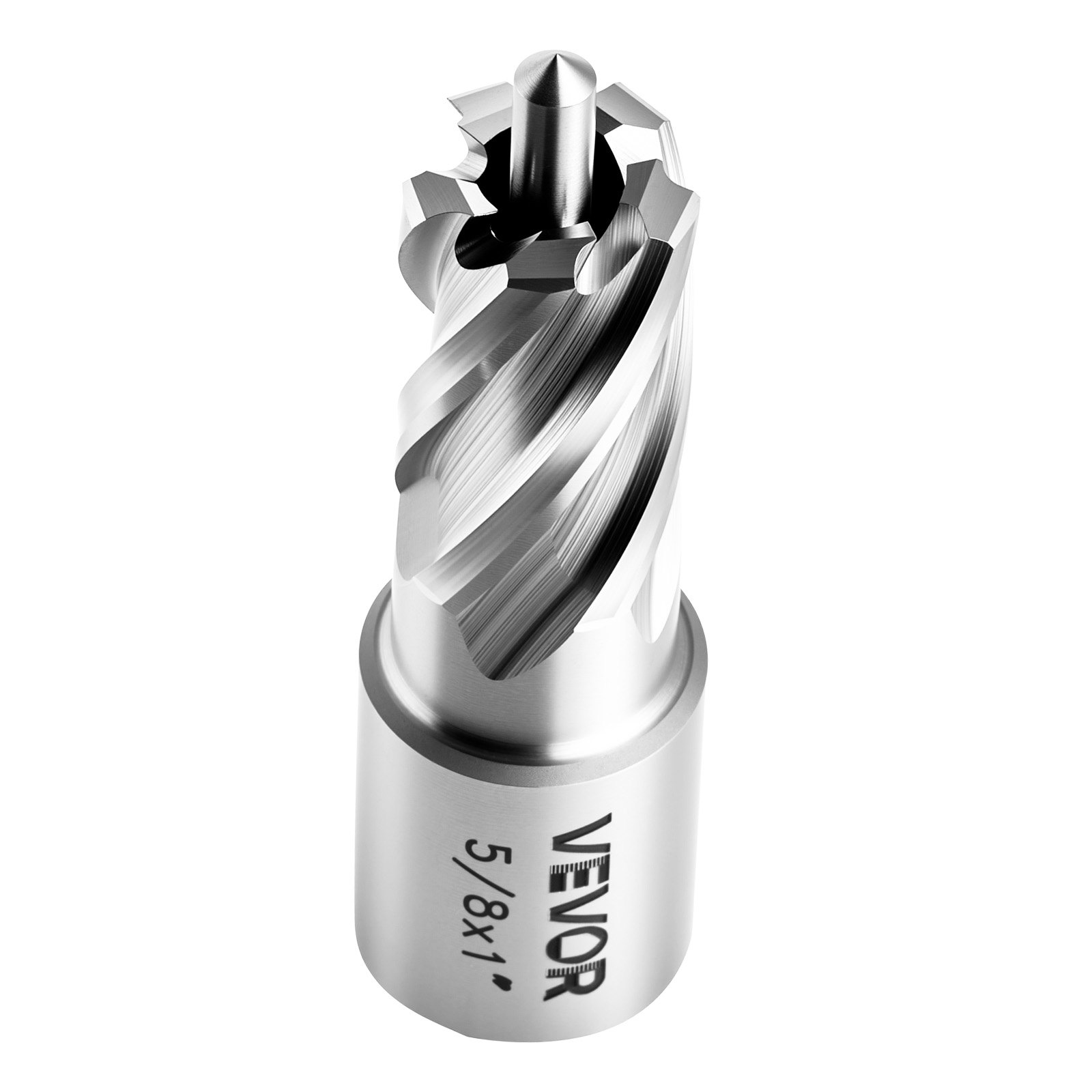 Zestaw wierteł rdzeniowych HSS VEVOR, chwyt Weldon, 5 elementów, średnica cięcia 12,7/15,87/25,4 mm, 3 wiertła z 2 kołkami centrującymi, głębokość cięcia 25,4 mm, 3 plastikowe pudełka, idealny do wiertarek magnetycznych, stali i aluminium