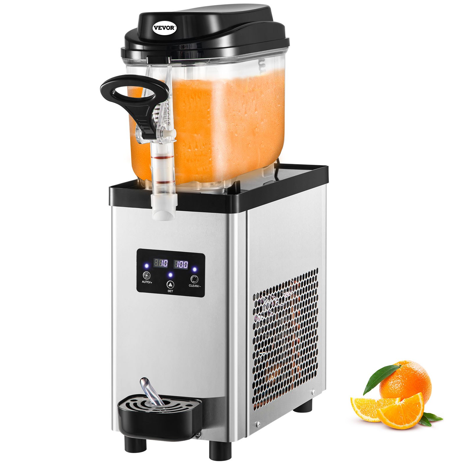 VEVOR Komercyjna Maszyna do Błota, 6L 25 Filiżanek Pojedyncza Miska, 705W 220V Stal Nierdzewna Margarita Smoothie Ekspres do Mrożonych Napojów, Maszyna Slushie dla Supermarketów Kawiarnie Restauracje