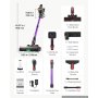 VEVOR Cordless Vacuum Cleaner 500W 50kPA Cordless Stick Vacuum Cleaner, For Home Hard Floor Carpet Pet Hair, 45-Min Runtime, Rechargeable, Lightweight Handheld, with LED Display, 5 Brush Heads