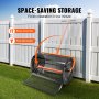 VEVOR Steel Compost Spreader, Peat Moss Spreader, 1.27x2cm Mesh Basket, Garden Lawn Spreader, Handle Length Adjustable from 62 to 67.5cm, 61cm Metal Mesh Basket, Ideal for Fertilizers such as Compost, Manure, Soil, and Peat Moss