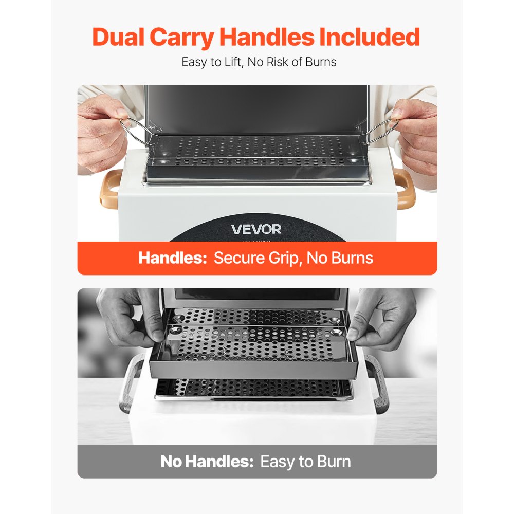 Autoklaw wysokotemperaturowy VEVOR 2L 300W, urządzenie czyszczące w wysokiej temperaturze z regulacją temperatury i czasu, szafka na suche ciepło, sterylizator do narzędzi do paznokci, do domowych laboratoriów