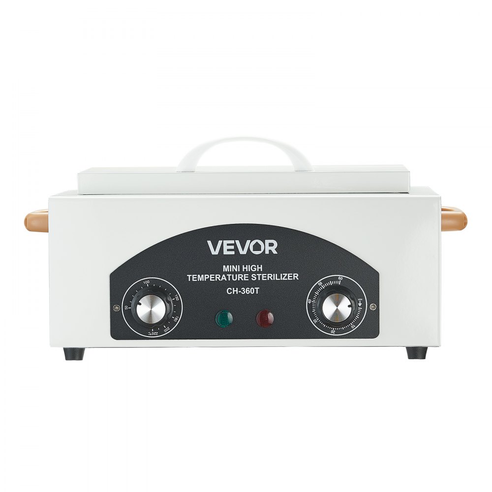 Autoklaw wysokotemperaturowy VEVOR 2L 300W, urządzenie czyszczące w wysokiej temperaturze z regulacją temperatury i czasu, szafka na suche ciepło, sterylizator do narzędzi do paznokci, do domowych laboratoriów