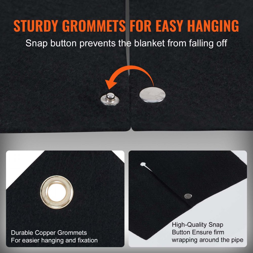 Koc spawalniczy VEVOR 305 x 305 x 3 mm Koc ochronny spawalniczy 982 ℃ Odporność na ciepło Tkanina ochronna przed ciepłem Mata termoizolacyjna Koc ognioodporny z włókna węglowego Podkład ognioodporny Mata ochronna przed ogniem Mata ognioodporna Czarna