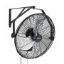 VEVOR 80 W Przemysłowy wentylator ścienny 56,5 cm, 6,4 m/s, oscylacyjny wentylator ścienny z 3 prędkościami, wodoodporny IP44, komercyjny wentylator przemysłowy do warsztatu, garażu, magazynu, siłowni, czarny