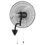 VEVOR 65W Przemysłowy wentylator ścienny 57 cm, oscylacyjny wentylator ścienny 6 m/s z 3 prędkościami i regulowanym kątem nachylenia, komercyjny wentylator przemysłowy do warsztatu, garażu, magazynu, siłowni, czarny