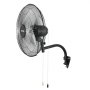 VEVOR 65W Przemysłowy wentylator ścienny 57 cm, oscylacyjny wentylator ścienny 6 m/s z 3 prędkościami i regulowanym kątem nachylenia, komercyjny wentylator przemysłowy do warsztatu, garażu, magazynu, siłowni, czarny