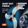 Wentylator ścienny VEVOR, 49 cm, oscylacyjny, 4650 CFM, 3 prędkości, wentylator komercyjny lub mieszkaniowy do chłodzenia magazynu, szklarni, warsztatu, patio, piwnicy, czarny