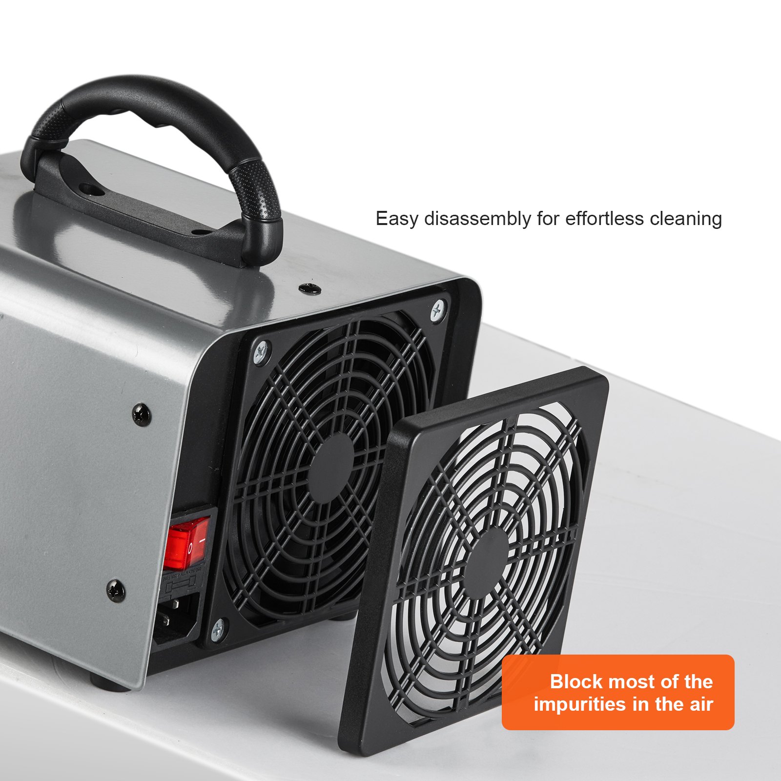 Generator ozonu VEVOR 36000 mg/h Ozonator 115 W Oczyszczacz powietrza 300 m² Urządzenie ozonowe Renowacja budynku Timer 0-120 minut Dezodoryzator Generator ozonu Wyświetlacz wilgotności Inteligentny monitoring klimatu w pomieszczeniach