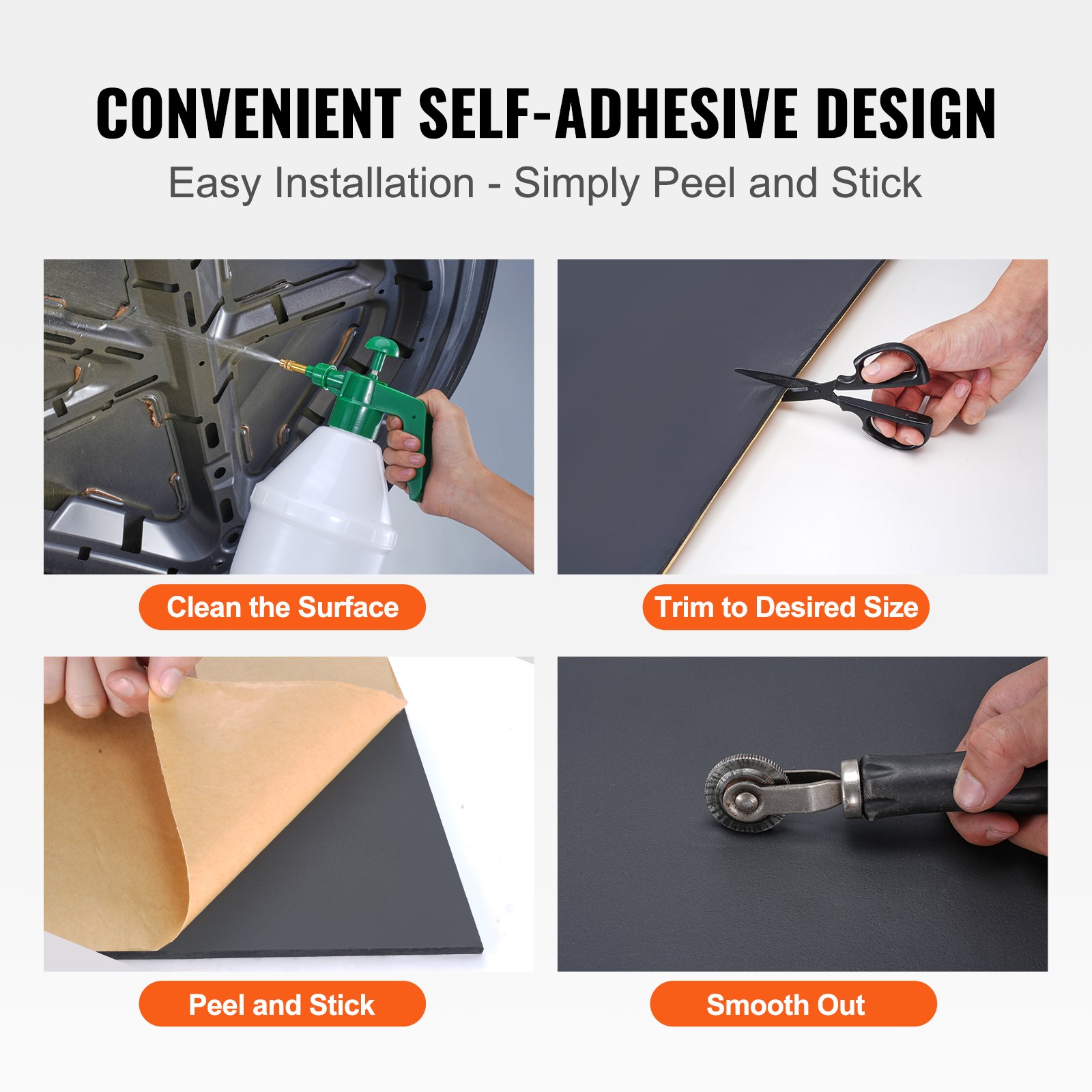 Mata izolacyjna samochodowa VEVOR 3,3 m² Mata antyhałasowa 399,8 x 8399,8 mm Izolacja pojazdu Grubość 197 mil (5 mm) Dwuwarstwowy materiał kompozytowy Mata dźwiękochłonna Ochrona przed hałasem Izolacja akustyczna Izolacja akustyczna 1 rolka