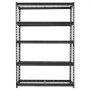 VEVOR Storage Shelves, 5-Tier 1134 kg Garage Shelving 122 x 45 x 181.3 cm, for Garage, Basement, Warehouse, Kitchen, Heavy-Duty Metal Stable Construction, Adjustable Wire Racks, with Gloves, Black