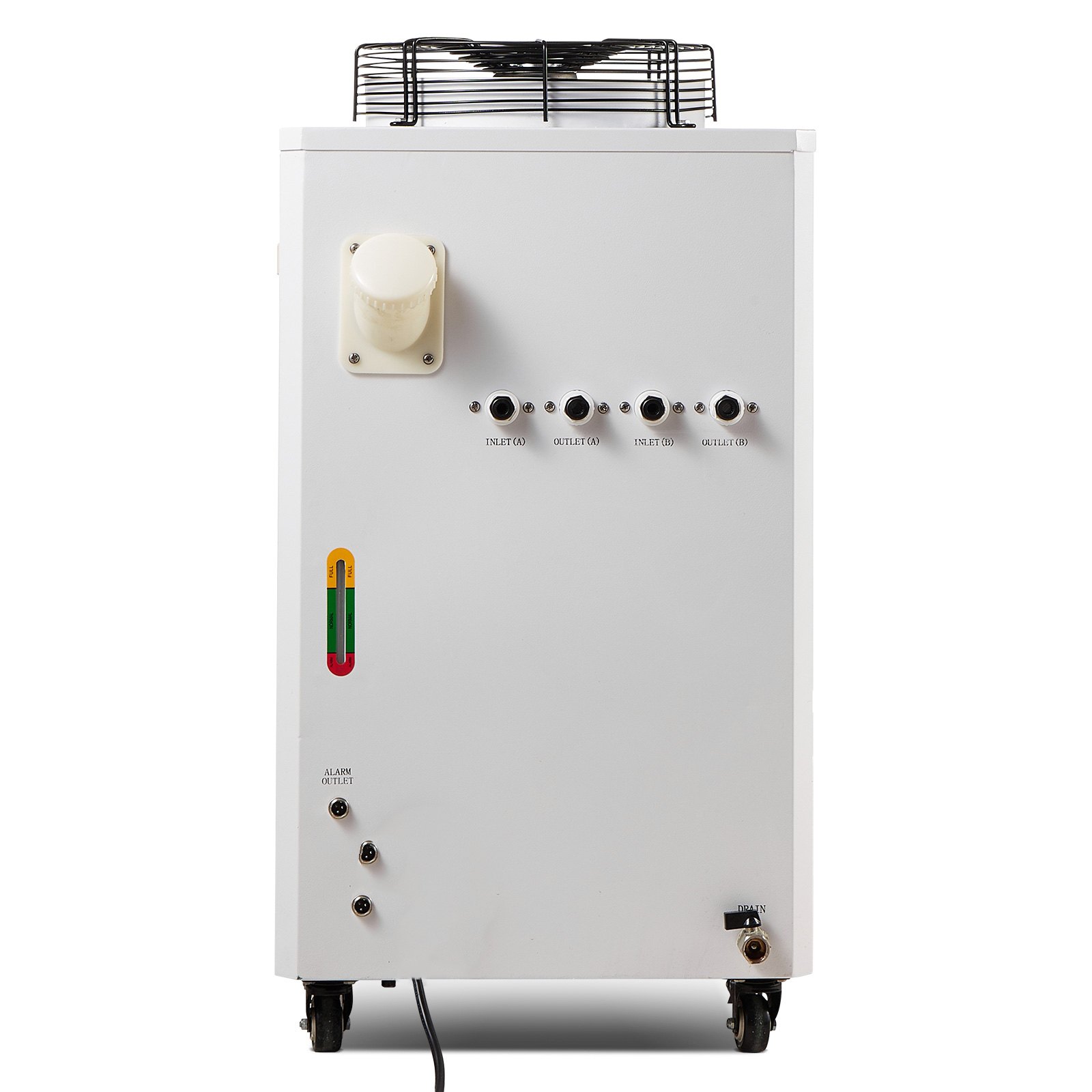 Chłodziarka przemysłowa VEVOR CW6000, system chłodzenia wody 1500 W ze sprężarką, pojemność zbiornika na wodę 15 l, maks. przepływ 65 l/min, do chłodzenia maszyny do grawerowania laserowego CO2