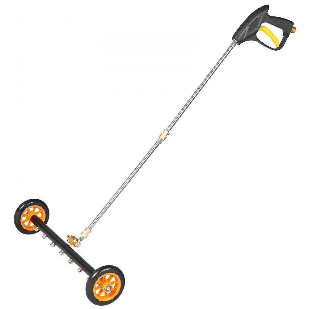 Myjka ciśnieniowa VEVOR 590 mm do mycia podwozi, myjka powierzchni ze stali nierdzewnej, maks. 4000 PSI, przekładnia z regulacją kąta, 7 dysz natryskowych, 2 przedłużone dysze do podjazdów, patio, tarasów