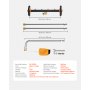 Myjka ciśnieniowa VEVOR 415 mm do czyszczenia podwozia, urządzenie do czyszczenia powierzchni ze stali nierdzewnej, maks. 4000 PSI, przekładnia z regulacją kąta, 4 dysze natryskowe, 2 przedłużone dysze do podjazdu, patio, tarasu
