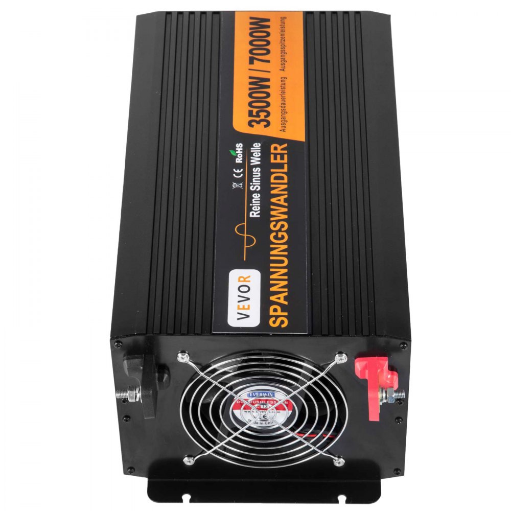 3500W czysta fala sinusoidalna Przetwornica DC 12V na AC 230V z ekranem LCD (Uwaga: jeden z pilotów zostanie wysłany losowo.)