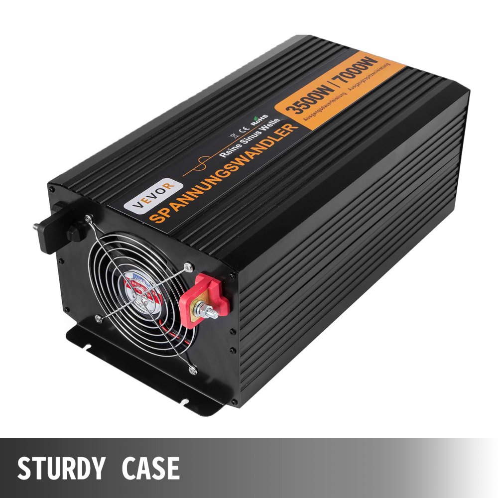 3500W czysta fala sinusoidalna Przetwornica DC 12V na AC 230V z ekranem LCD (Uwaga: jeden z pilotów zostanie wysłany losowo.)