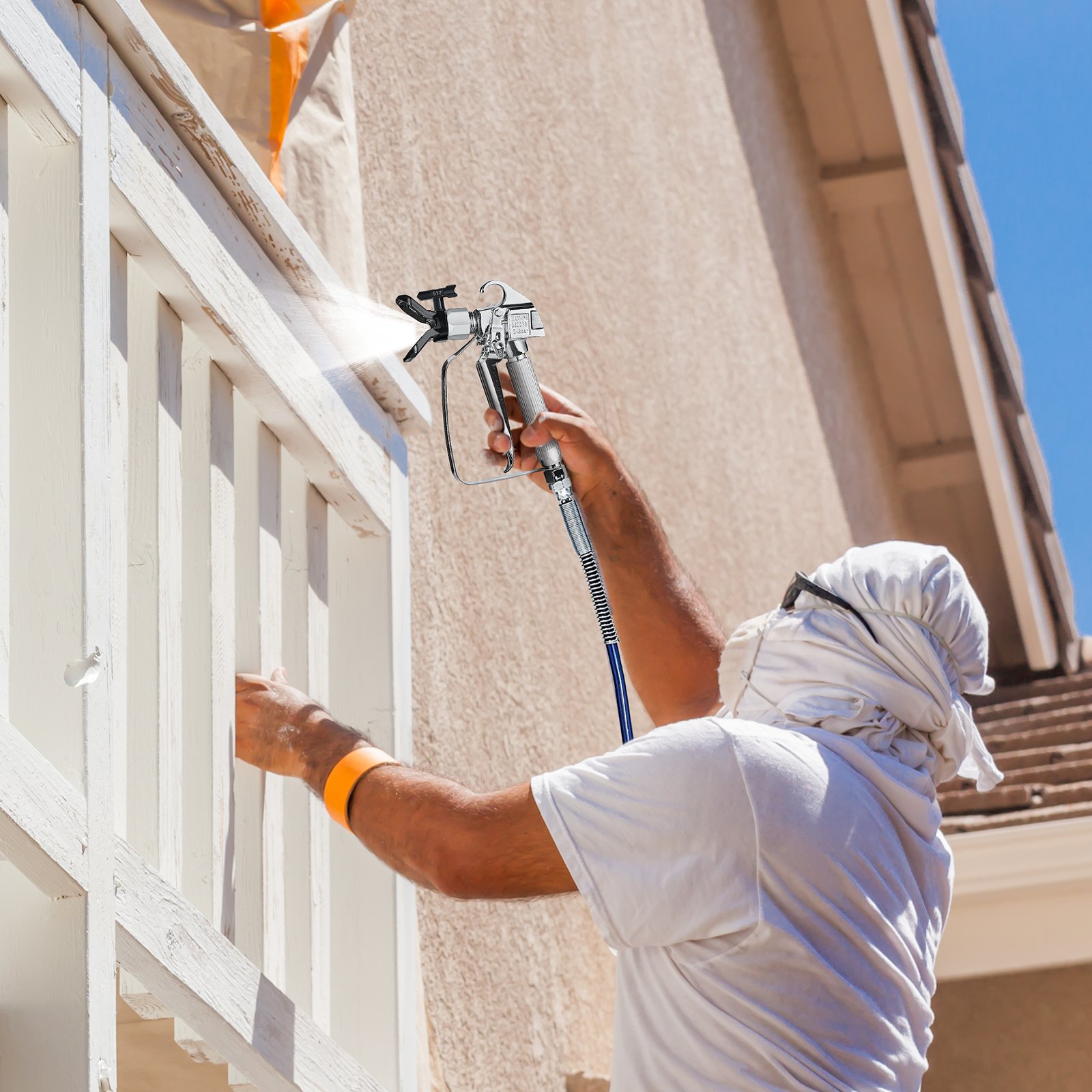 Pistolet do malowania natryskowego bezpowietrznego VEVOR o ciśnieniu 3600 psi, z dyszą 517, obrotowy zestaw pistoletu do malowania natryskowego bezpowietrznego z filtrami, igłą czyszczącą i szczotką, do bezpowietrznych urządzeń natryskowych