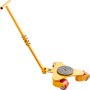 Wózek transportowy VEVOR 3T z uchwytem 425x335x116mm, rolki transportowe ze stali węglowej, przemysłowy, z 3 kółkami poliuretanowymi 360°, rolka Ф165x10mm, obrotowa płyta, pomoc w transporcie mebli, rolka transportowa