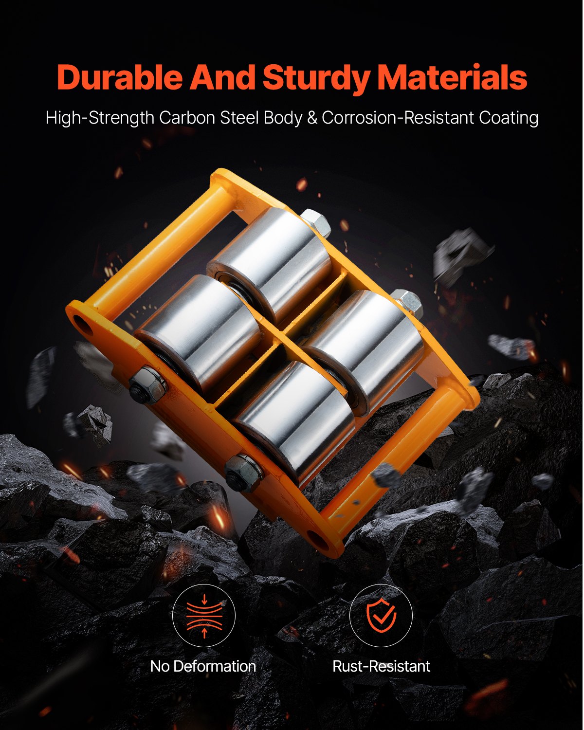 VEVOR 4x rolki pancerne 12T podwozie transportowe 280x210x105mm rolki transportowe z 4 kołami kierunkowymi ze stali węglowej rolka przemysłowa Ф 135x9mm talerz obrotowy pomoc w transporcie mebli rolka transportowa