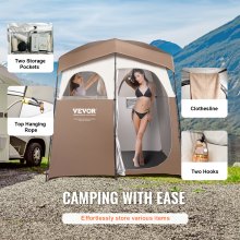 VEVOR Camping Namiot prysznicowy Namiot zapewniający prywatność 2 pokoje Ponadgabarytowe przenośne schronienie na zewnątrz