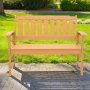 Ławka ogrodowa VEVOR, meble ogrodowe, 128 cm, nośność 363 kg, dla 2-3 osób, odporna na warunki atmosferyczne plastikowa rama z oparciem i szerokimi podłokietnikami, ławka tarasowa do ogrodu, parku i ogrodu, kolor drewna