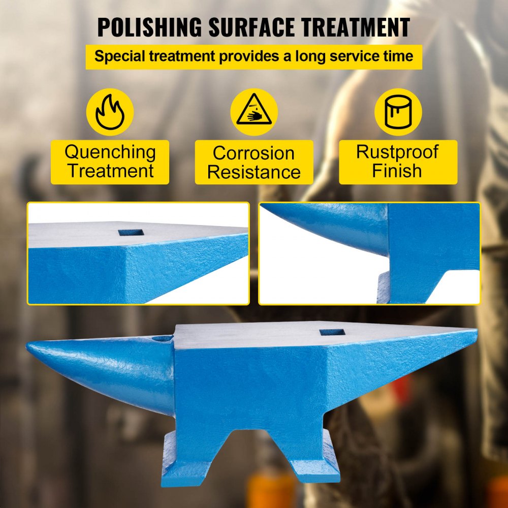 Kuźnia kowadła 60kg kutej stali z okrągłym i kwadratowym otworem